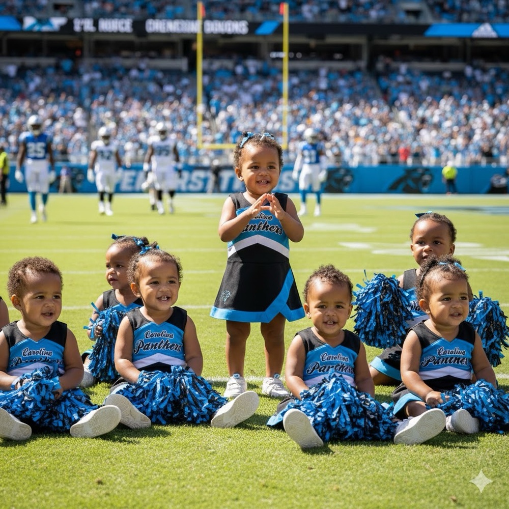 NFL TEAM APPAREL Kids - 2 Piece Cheerleader Set - Carolina Panthers - NWT - Picture 5 of 16